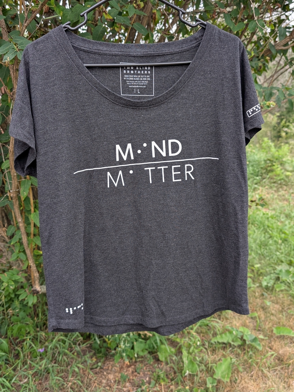 Women's Charcoal 'Mind Matter' Short Sleeve Tee